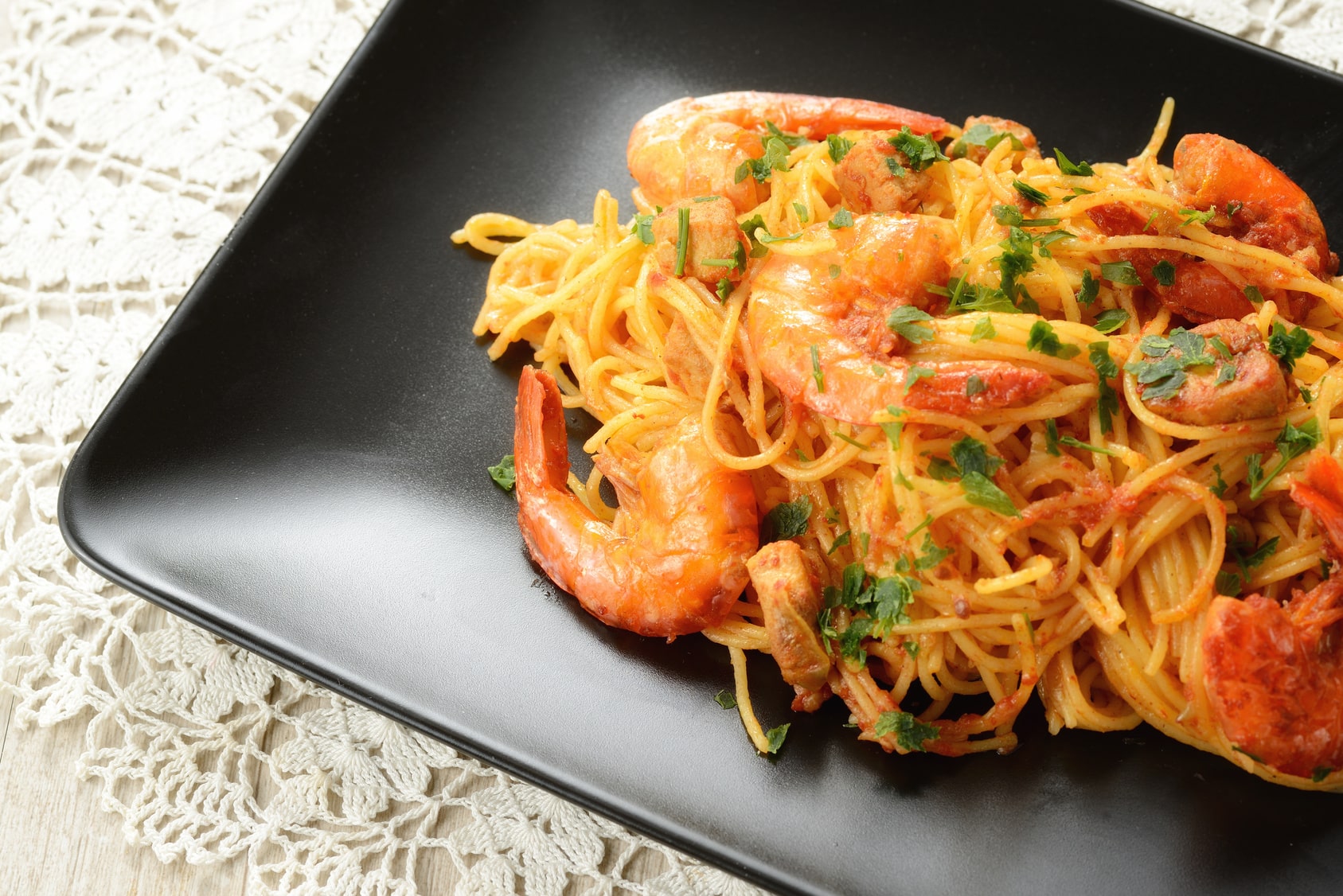 Pink Spaghetti Gamberoni
